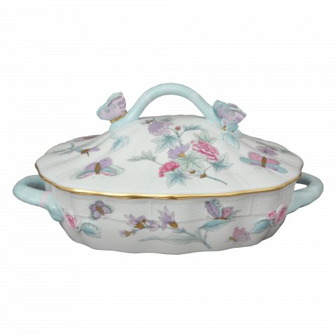 Vegetable dish, butterfly knob
