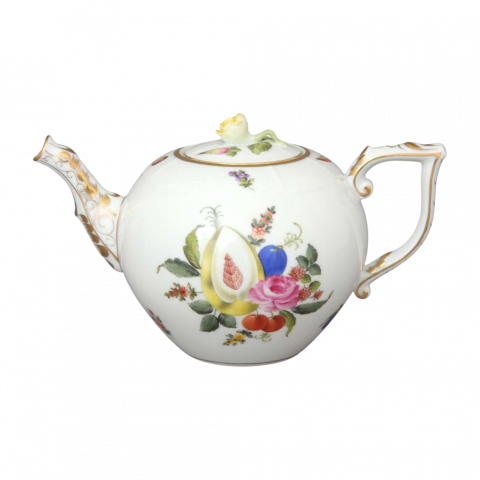 Teapot, rose knob