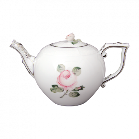 Teapot, rose knob