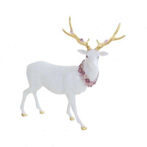 Stag with flower decoration