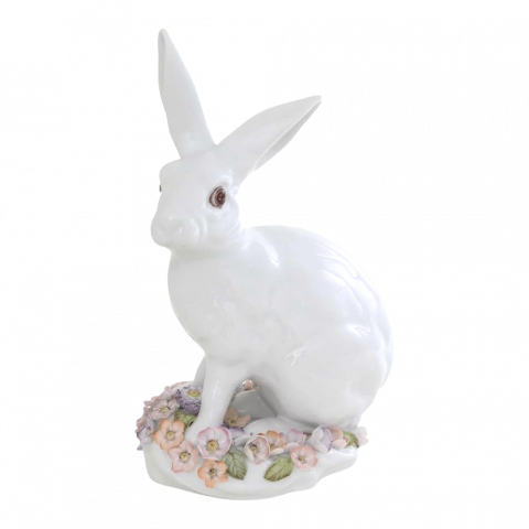 Rabbit with flower ornament