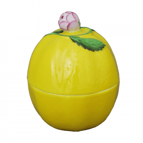 Bonbonier, citrom alakú, bimbófogóval