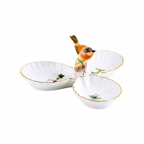 Triple fancy dish, with bird