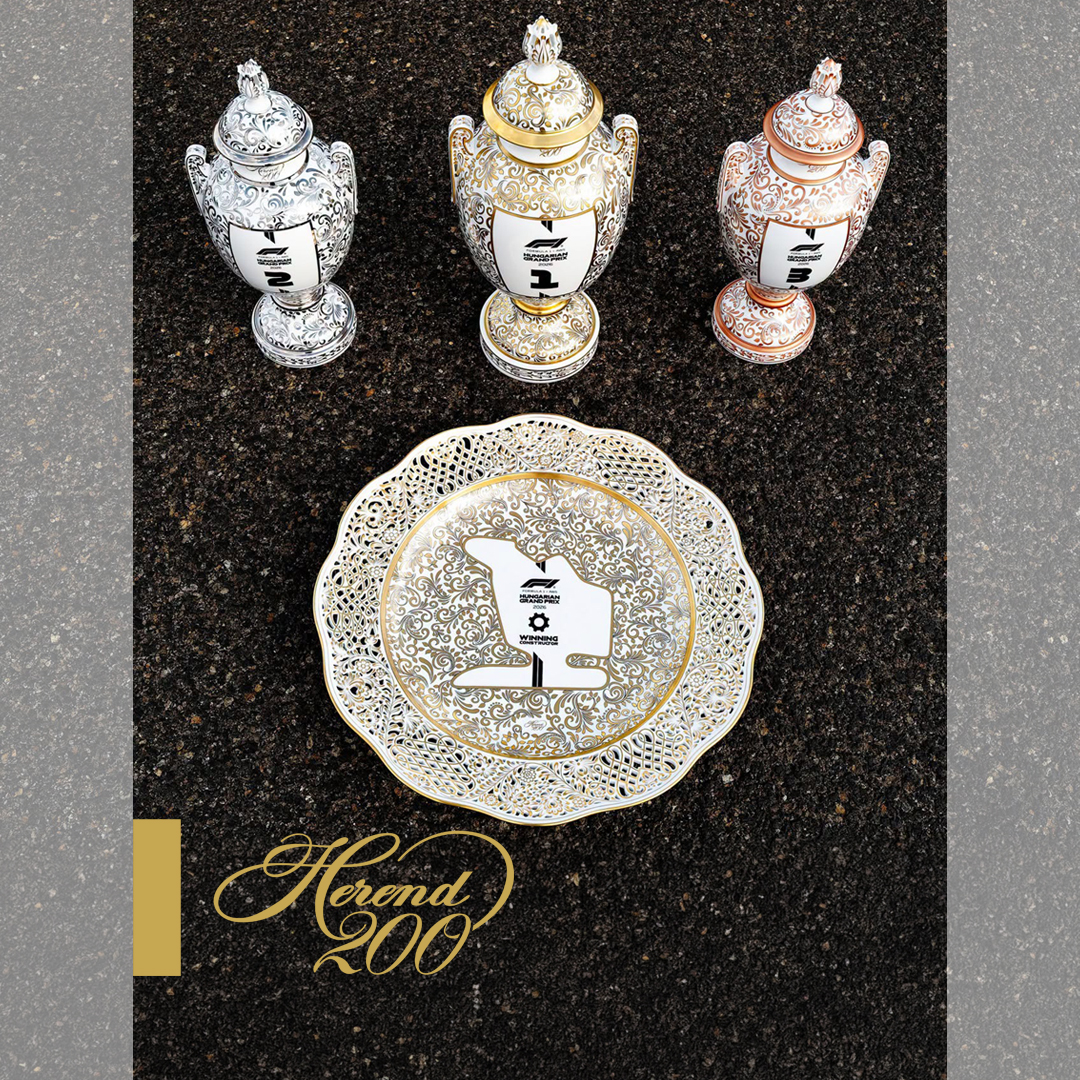 A Herendi Porcelánmanufaktúra jubileumi évében ismét a Formula–1 Magyar Nagydíj hivatalos díjszállítója